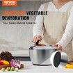 Stainless Steel Salad Spinner 4.5L One-handed Easy Press Large Vegetable Dryer Washer Lettuce Cleaner and Dryer w/ 304 Stainless Steel Bowl