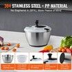 Stainless Steel Salad Spinner 4.5L One-handed Easy Press Large Vegetable Dryer Washer Lettuce Cleaner and Dryer w/ 304 Stainless Steel Bowl