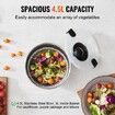 Stainless Steel Salad Spinner 4.5L One-handed Easy Press Large Vegetable Dryer Washer Lettuce Cleaner and Dryer w/ 304 Stainless Steel Bowl