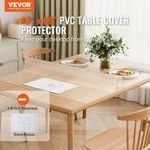 PVC Table Protector 42x60 Inch Frosted Plastic Desk Protector 1.5mm Thick