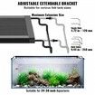 Aquarium Light 24W Full Spectrum Fish Tank Light with 24/7 Natural Mode Adjustable Timer & 5-Level Brightness with Aluminum Alloy Shell Extendable Brackets