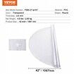 PVC Table Protector 42 Inch Round Clear Plastic Desk Protector 2.0mm Thick