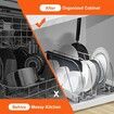 Pan and Pot Rack Organizer Expandable Adjustable Lid Holder Under Cabinet 8.5''W