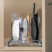 Pan and Pot Rack Organizer Expandable Adjustable Lid Holder Under Cabinet 8.5''W