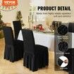 Stretch Spandex Folding Chair Covers Universal Fitted Chair Cover with Skirt Removable Washable Protective Slipcovers for Wedding Holiday Banquet Party