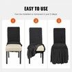 Stretch Spandex Folding Chair Covers Universal Fitted Chair Cover with Skirt Removable Washable Protective Slipcovers for Wedding Holiday Banquet Party