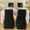 Stretch Spandex Folding Chair Covers Universal Fitted Chair Cover with Skirt Removable Washable Protective Slipcovers for Wedding Holiday Banquet Party