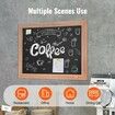 VEOVR 457x610 mm Magnetic Chalk Board Hanging Message Signs w/ Chalks & Eraser Vintage Wooden Chalkboard Sign Rustic Brown Framed Calendar & Bulletin Combo
