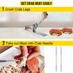 Stone Crab Cracker with 2 Seafood Picks Aluminum & Stainless Steel Construction Shellfish Shucker Seafood Tools Set for Lobster and Crab Legs