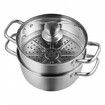 Steamer Pot 22cm Steamer Pot for Cooking with 3QT Stock Pot and Vegetable Steamer Large Capacity Stainless Steel Food Steamer Cookware with Lid