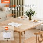 PVC Table Protector 24x48 Inch Frosted Plastic Desk Protector 1.5mm Thick