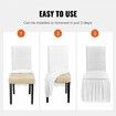 Stretch Spandex Folding Chair Covers Universal Fitted Chair Cover with Skirt Removable Washable Protective Slipcovers for Wedding Holiday Banquet Party