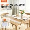 Clear Table Cover Protector 36"x36"/916 x 916 mm Table Cover 1.5 mm Thick PVC Plastic Tablecloth Waterproof Desktop Protector