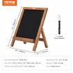 VEOVR Tabletop Chalkboard Sign 356x254 mm Message Signs with Chalks Freestanding Framed Memo Board Vintage Wooden Magnetic Chalk Board Rustic Brown