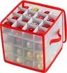 PP Christmas Ornament Storage Box with Zippered Closure hold up to 64 Christmas Balls Holiday Ornaments Storage Cube Organizer with Dividers.