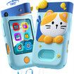 Kids Smart Phone Toys Touchscreen Toddler Learning Play Toy Phone with Rotating Camera,Game Music Player,32GB SD Card