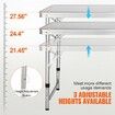 Camping Kitchen Table Quick set-up Folding Camping Table with A Carrying Bag 3 Adjustable Heights MDF Camping Table Ideal for Outdoor Picnics BBQs