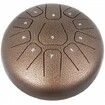 Steel Tongue Drum 11 Notes 8 Inches Dia Tongue Drum Chestnut Handpan Drum Notes Percussion Instrument Steel Drums Instruments with Bag Music Book