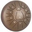 Steel Tongue Drum 11 Notes 8 Inches Dia Tongue Drum Chestnut Handpan Drum Notes Percussion Instrument Steel Drums Instruments with Bag Music Book