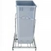 Single Pullout Waste Container Kitchen Trash Can 29L with Handle Grey