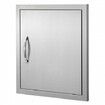 BBQ Access Door 457x508 mm Single Outdoor Kitchen Door Stainless Steel Flush Mount Door Wall Vertical Door with Handle and Hook for BBQ Island Grilling