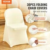 Stretch Spandex Folding Chair Covers Universal Fitted Chair Cover Removable Washable Protective Slipcovers for Wedding Holiday Banquet Party Celebration