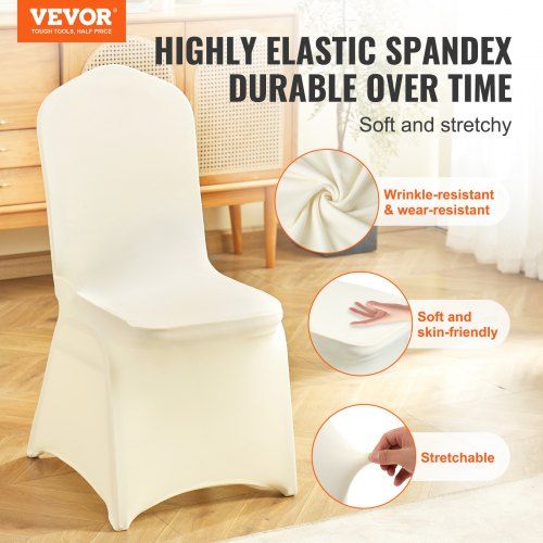 Stretch Spandex Folding Chair Covers Universal Fitted Chair Cover Removable Washable Protective Slipcovers for Wedding Holiday Banquet Party Celebration