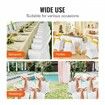 White Stretch Spandex Chair Covers - 30 PCS Folding Kitchen Chairs Cover Universal Washable Slipcovers Protector Removable Chair Seat Covers for Wedding