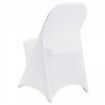 White Stretch Spandex Chair Covers - 30 PCS Folding Kitchen Chairs Cover Universal Washable Slipcovers Protector Removable Chair Seat Covers for Wedding