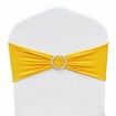 Stretch Spandex Chair Sashes Chair Slipcover and Stretch Chair Sash with Round Buckle Elastic Chair Bands Fitting Wedding Holiday Banquet Party