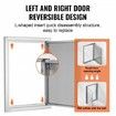 BBQ Access Door 407x559 mm Single Outdoor Kitchen Door Stainless Steel Flush Mount Door Wall Vertical Door with Handle for BBQ Island Grilling