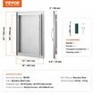 BBQ Access Door 407x559 mm Single Outdoor Kitchen Door Stainless Steel Flush Mount Door Wall Vertical Door with Handle for BBQ Island Grilling