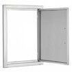 BBQ Access Door 407x559 mm Single Outdoor Kitchen Door Stainless Steel Flush Mount Door Wall Vertical Door with Handle for BBQ Island Grilling