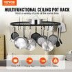 Hanging Pot Rack Ceiling Mount 36 inch Ceiling Pot Rack with 20 S Hooks