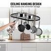 Hanging Pot Rack Ceiling Mount 36 inch Ceiling Pot Rack with 20 S Hooks