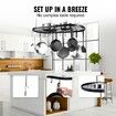 Hanging Pot Rack Ceiling Mount 36 inch Ceiling Pot Rack with 20 S Hooks