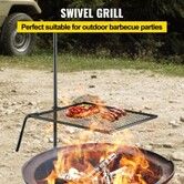 Swivel Grill Campfire Swivel Grill Heavy Duty Over Fire Grill for BBQ 61x61cm