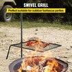 Swivel Grill Campfire Swivel Grill Heavy Duty Over Fire Grill for BBQ 61x61cm