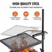 Swivel Campfire Grill Fire Pit Grill Grate over Fire Pits Heavy Duty Steel Grill Grates 360 degree Adjustable Open Fire Outdoor Cooking Equipment Portable