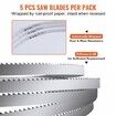 Band Saw Blade for Cutting Meat Bone 79.5"x0.63"x0.02" Carbon Steel 5 PCS