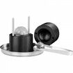 Ice Ball Press 6cm Ice Ball Maker Aircraft Al Alloy Ice Ball Press Kit for 60mm Ice Sphere Ice Press with Tong and Drip Tray for Whiskey Cocktail Bourbon