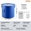 Fryer Grease Bucket 37.8L/10Gal Oil Disposal Caddy Carbon Steel Fryer Oil Bucket with Rust-Proof Coating Oil Transport Container with Lid Lock Clips Filter