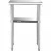 650x457mm Stainless Steel Work Prep Table Commercial Food Prep Table