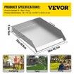 Stainless Steel Griddle18" X 16" Universal Flat Top Rectangular Plate BBQ Charcoal/Gas Grill with 2 Handles and Grease Groove with Hole drills for Camping