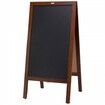 VEOVR A Frame Chalkboard Sign 50x102 cm Double-Sided Sidewalk Signs Freestanding Vintage Wooden Chalk Board with Chalks & Magnetic Eraser Rustic Brown