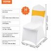 Stretch Spandex Folding Chair Covers Universal Fitted Chair Cover w/ Chair Sashes Removable Washable Protective Slipcovers for Wedding Holiday Banquet