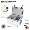 Insulated Portable Cooler 49 L Holds 50 Cans Ice Retention Hard Cooler with Heavy Duty Handle Ice Chest Lunch Box for Camping Beach Picnic Travel