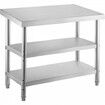 Stainless Steel Prep Table 1520x450x855 mm Commercial Stainless Steel Table 2 Adjustable Undershelf BBQ Prep Table Heavy Duty Kitchen Work Table