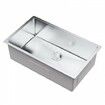 Kitchen Sink 304 Stainless Steel Drop-In Sinks Undermount Single Bowl Basin with Accessories(Pack of 3) Household Dishwasher Sinks for Workstation RV