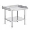 Stainless Steel Work Table 24x28x26 Inch Commercial Food Prep Worktable 3-Sided Backsplash Heavy Duty Prep Worktable Metal Work Table w/ Adjustable Height